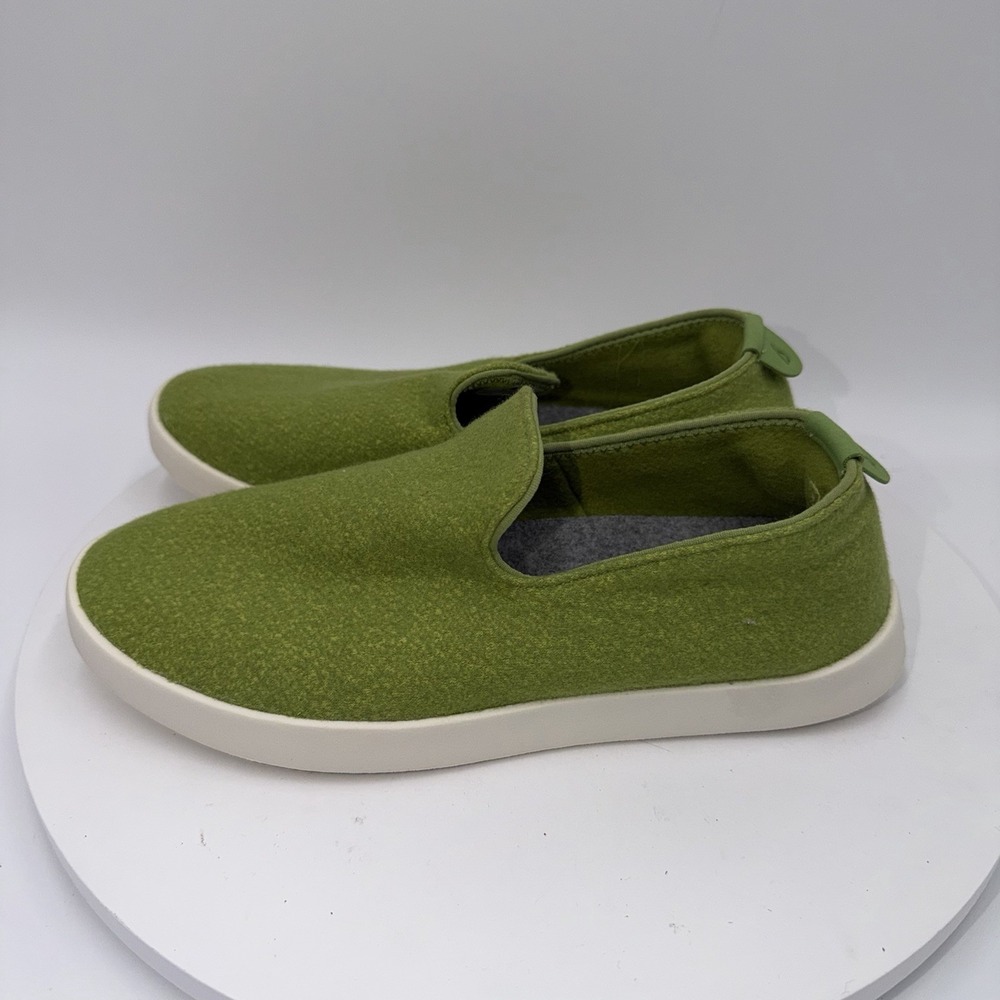 Allbirds Women WL Wool Lounger Shoe Size 7 Green Merino Woven Slip On Loafer